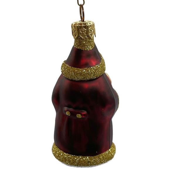 Patricia Breen Ornament Woodland Santa Claus Bordeaux Gold Christmas Tree Decor - Picture 7 of 10